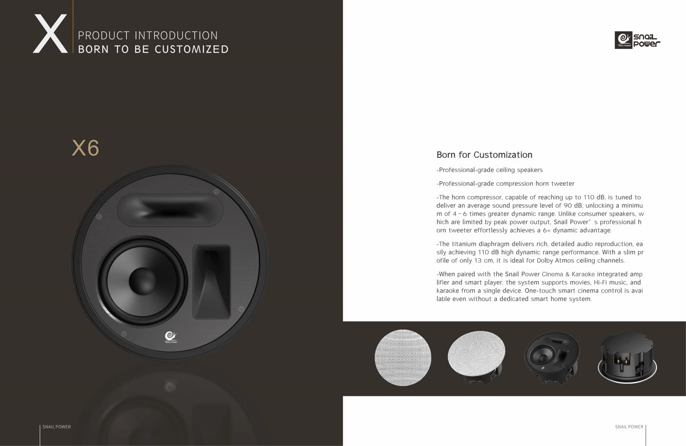 X6 Professional In-Ceiling Speaker: A horn in-ceiling design that fills the list